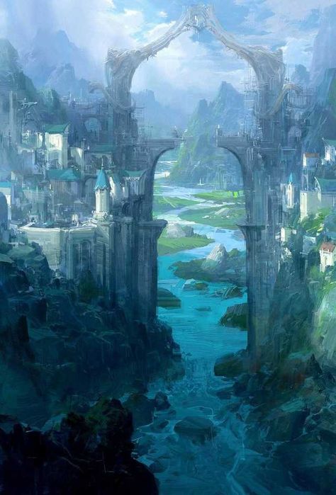 Epic Fantasy Landscapes - Imgur Fantasy Magic, Landscape Concept, Fantasy City, Fantasy Castle, Fantasy Setting, Fantasy Places, Brasov, Fantasy Art Landscapes, Fantasy Aesthetic