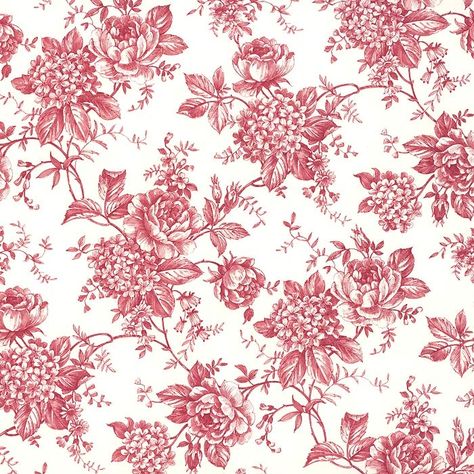 Estilo Kitsch, Red Toile, Toile Print, Project Red, Botanical Flower Art, Background Vintage, Decoupage Paper, Botanical Flowers, Patterned Paper