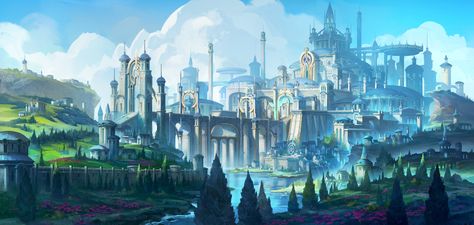 ArtStation - Fantasy castle illustration Castle Illustration, Anime Kingdom, Castle Background, Anime Places, Fantasy Town, Fantasy Background, Fantasy Castle, Fantasy City, Fantasy Places