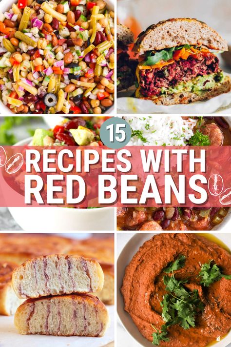 Do you know the difference between red beans and kidney beans? Check out this post for a breakdown of each, plus 15 delicious recipes you can make with red beans! via @mystayathome Dried Red Beans Recipes, Red Beans Salad Recipes, Recipes With Red Kidney Beans, Red Beans Recipe Vegetarian, Red Kidney Bean Recipes Healthy, Recipes With Kidney Beans Healthy, Light Red Kidney Beans Recipes, Recipes With Red Beans, Small Red Beans Recipe