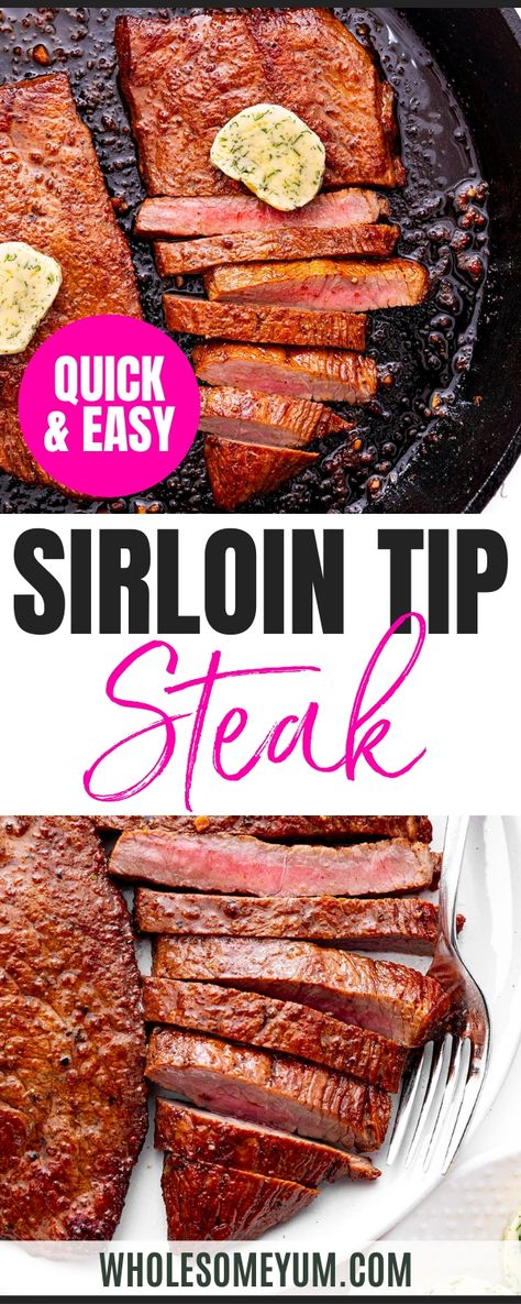 Top Sirloin Steak Recipe, Baked Brisket, Sirloin Tip Steak, Asian Steak Bites, Sirloin Steak Recipes, Roast Steak, Creamy Pasta Bake, Beef Dinners, Keto Beef