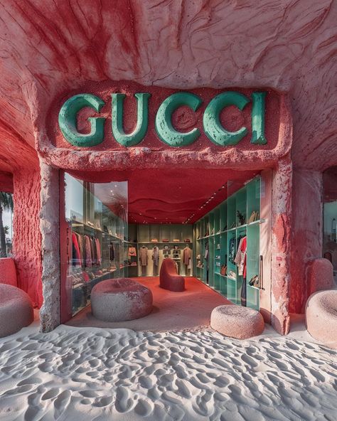 If only there were summer pop-up stores by luxury brands. 🏖️ Art/Prompts by @ifonly.ai AI-generated images (Midjourney • Magnific AI) Store Architecture, Window Display Design, Brand Pop, Instagram Luxury, Parametric Architecture, Retail Experience, Retail Store Design, Workplace Design, Store Design Interior