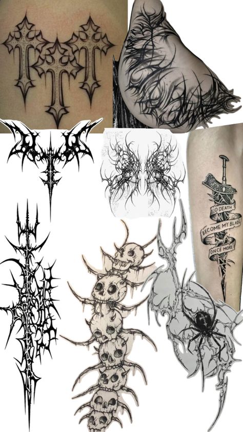 Tattoo Vision Board, Cybersigilism Tattoo, Funky Tattoos, Sigil Tattoo, Creepy Tattoos, Gothic Tattoo, Tattoo Style Drawings, Discreet Tattoos, Funny Tattoos