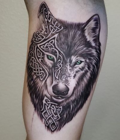 Scottish Wolf Tattoo, Norse Wolf Tattoo, Viking Wolf Tattoo, Celtic Wolf Tattoo, Loki Tattoo, Norse Tattoos, Fenrir Tattoo, Cat Portrait Tattoos, Half Sleeve Tattoos Forearm