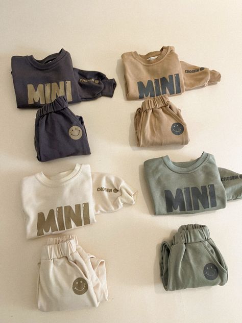 Mama and Mini matching sweat sets (Mama sweat set sold separately) Runs TTS with an oversized fit, no need to size up. Comes in 4 colors: -Sand -Cream -Olive -Charcoal Motherhood University, Matching Sweat Sets, Matching Sweat Set, Sweat Sets, Mama And Mini, Baby Life Hacks, Future Mommy, Summer Baby Clothes, People Clothes