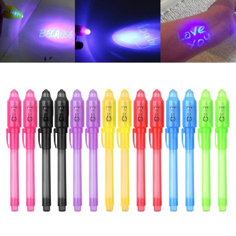 iZoeL B07F1HVZXW secret pen with UV light, invisible writing, detective birthday party accessory for children, 7/14 (14 pieces): Amazon.co.uk: Toys & Games Invisible Ink Pen, Magic Pencil, Student Prizes, Girl Birthday Party Favors, Birthday Party Accessories, Pinata Fillers, Invisible Ink, Gift Drawing, Highlighter Pen