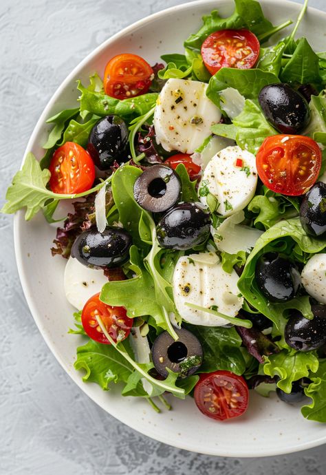 Make a simple yet tasty Greek Salad with this quick and easy recipe. Great for any occasion! Simple Greek Salad, Greek Salad, Salad Recipe, Salad, Bowl