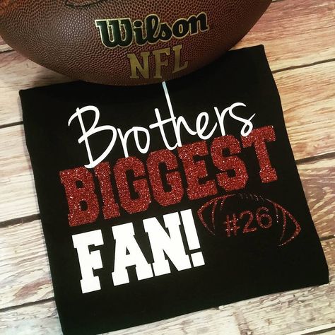 Football Sister, Football Girlfriend, Sister Shirts, Glitter Vinyl, Vinyl Designs, Choose The Right, Sports Shirts, Game Day, Bella Canvas