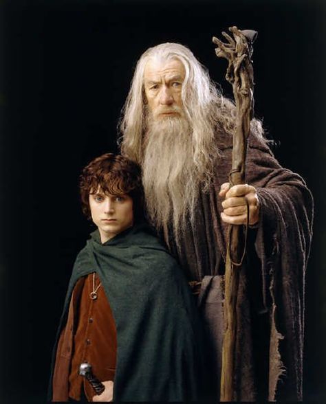 Gandalf and Frodo. Lord of the rings. Ring Movie, Lotr Trilogy, Gandalf The Grey, Tolkien Books, The Hobbit Movies, Frodo Baggins, Elijah Wood, Ian Mckellen, Fellowship Of The Ring