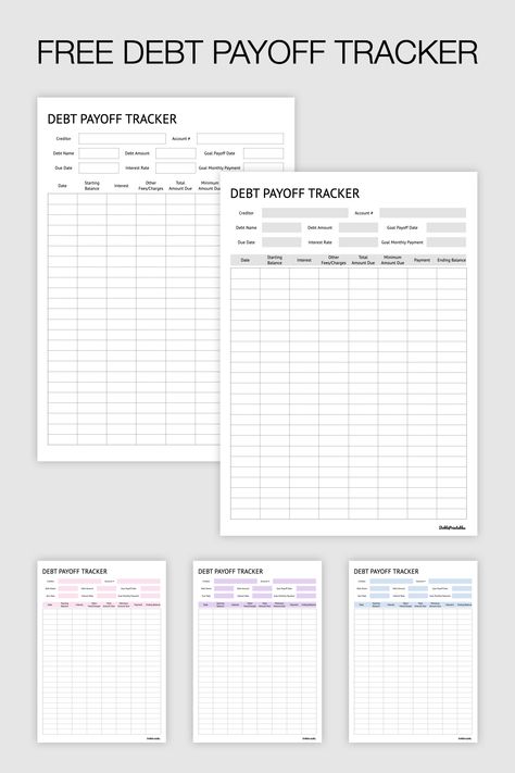 Debt Payoff Tracker - Free Printable Digital Template Debt Payoff Template, Credit Card Payment Tracker Printable Free, Debt Payment Tracker Printable Free, Debt Snowball Tracker Free Printables, Debt Payoff Tracker Printable Free, Free Debt Tracker Printable, Debt Pay Off Tracker Free Printable, Credit Card Debt Payoff Tracker, Debt Payment Plan Printable Free