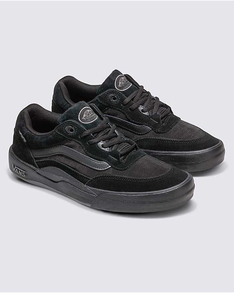 Vans | Wayvee Black/Black Skate Shoe Goth Sneakers, Wide Feet Shoes, Vans Grey, Vans Skate Shoes, Mens Vans Shoes, Vans Store, All Black Shoes, New Vans, Cool Vans