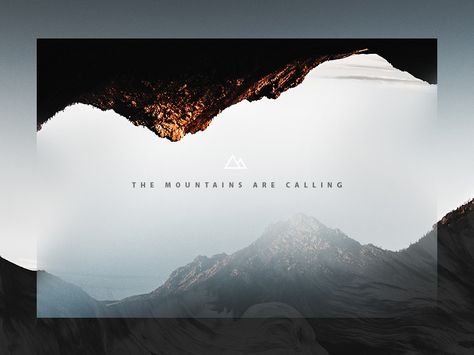 The mountains are calling … Design Studio Names, Graphisches Design, Webdesign Inspiration, Mountains Are Calling, Grafic Design, The Mountains Are Calling, Album Cover Art, Design Web, Web Design Inspiration