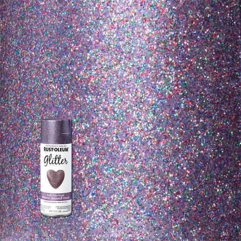 Purple Spray Paint, Glitter Floor, Color Changing Paint, Glitter Paint For Walls, Glitter Spray Paint, Sparkle Paint, Spray Paint Colors, Mermaid Room, Glitter Spray