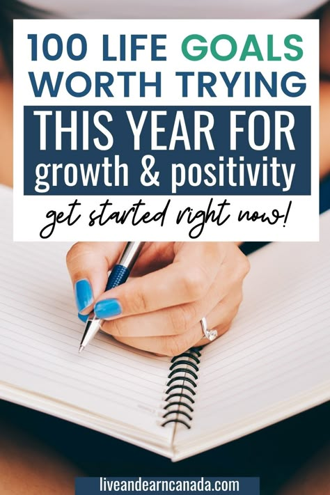 Looking for ideas or inspiration for your next goal? Here's a list of 100 goals you can set for yourself in any category of life. This list of 100 + life goals is perfect for anyone looking for their next goal. With the SMART goal system and the free printable planner you will achieve your goals. This list containts personal development goals and work goals, if you click for more there are plenty more areas of life goals to choose from. #missmental #goals #personaldevelopment How To Make Goals For Yourself, 2023 Goals List, Goal System, Life Goals Ideas, Personal Life Goals, Goal Setting Ideas, Goals 2025, Life Goals List, Goals List