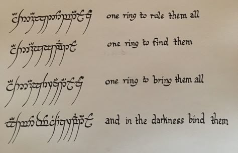 Soooo I got some calligraphy pens for Christmas... Lord Of The Rings Language, Lord Of The Rings Elvish Writing, Lotr Calligraphy, Lord Of The Rings Writing, Lotr Elvish Tattoo, Lotr Elvish, Tolkien Elvish, Elvish Writing, Lord Of The Rings Aragorn