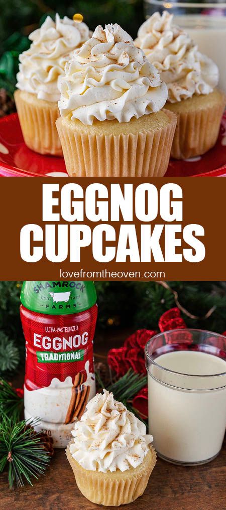 Eggnog Frosting, Eggnog Buttercream, Eggnog Cupcakes, Easy Christmas Cupcakes, Hot Fudge Cake, Christmas Cupcakes Recipes, Easy Eggnog, Hot Chocolate Fudge, Christmas Drink