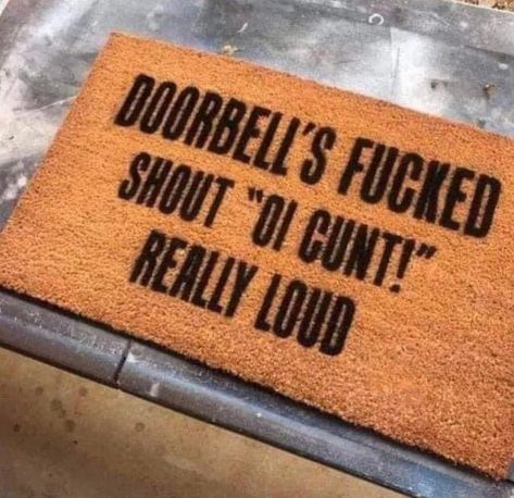 Welcome Mat Ideas, Inappropriate Gift, Funny Welcome Mat, Stone Island Clothing, Downtown Apartment, Coir Doormat, Have A Laugh, Favorite Words, Welcome Mat