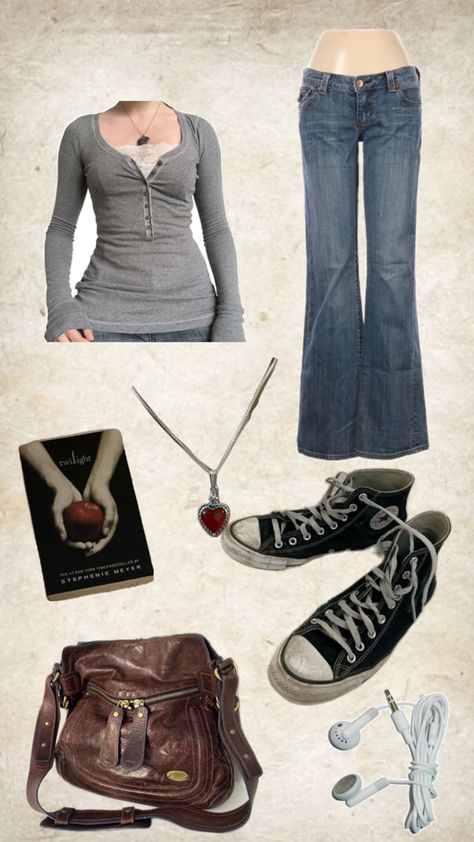 Katniss Inspired Outfits, Twilight Aesthetic Fashion, Twilight Themed Outfits, 2000s Twilight Fashion, Twilight Core Aesthetic Outfits, Bella Swan Outfit Aesthetic, Bella Twilight Outfits, Bella Swan Outfit Ideas, Twilight Outfits Ideas