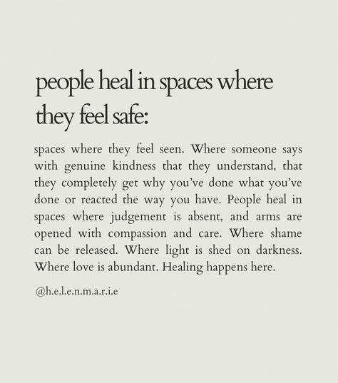 Safe People Quotes, Safe Space Quotes, Self Healing Quotes, Healing Words, Mental And Emotional Health, Self Quotes, Reminder Quotes, Healing Quotes, Pretty Words