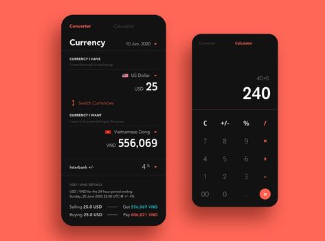 Currency Converter & Calculator by Uyen Vu Currency Converter App, Mobile Layout, Calculator Design, App Screen, Currency Converter, Android App Design, Ux Inspiration, App Ideas, Gui Design