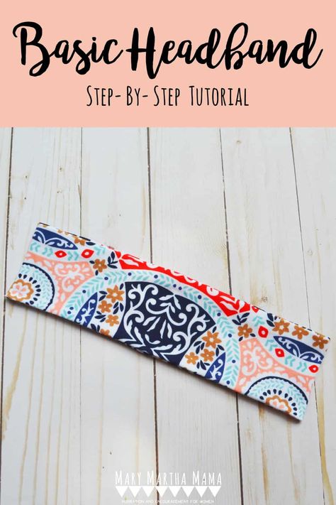 Basic Headband Tutorial – Mary Martha Mama Knit Fabric Headband Pattern, Stretch Headband Diy, What To Make With Stretchy Fabric, Sewing A Headband, Sew Hair Band, Stretchy Headbands Diy, Headband Diy How To Make, How To Sew A Headband, How To Sew Headbands