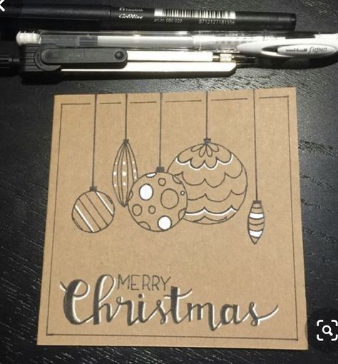 Merry Christmas Calligraphy, Christmas Calligraphy, Handmade Christmas Card, Christmas Card Art, Christmas Card Crafts, Diy Christmas Cards, Merry Christmas Card, Christmas Drawing, Birthday Cards Diy