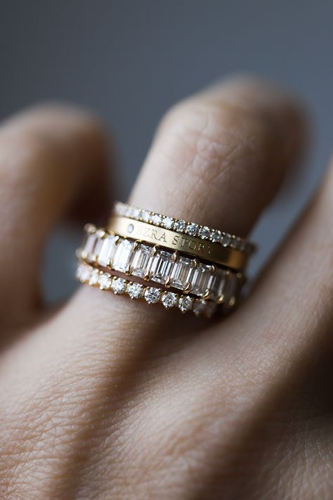 The Bling Ring, Stacked Wedding Bands, Diamond Stacking Rings, Everyday Ring, Ring Wedding Band, Right Hand Rings, Micro Wedding, Jewelry Lookbook, Everyday Rings