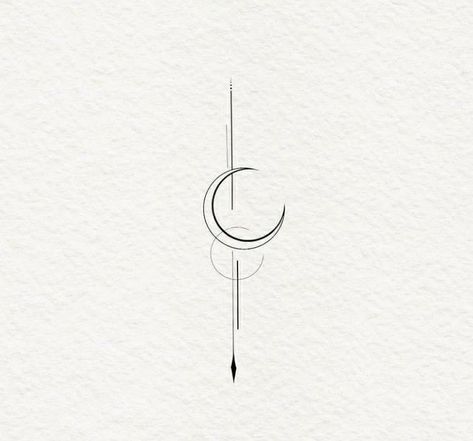 3 Inch Fine Line Tattoo, Lilith Tattoo Art Simple, Line Tattoo Women, Tattoos Crescent Moon, Moon Line Art Tattoo, Alignment Tattoo, Line Moon Tattoo, Fineline Tattoos For Women, Small Line Art Tattoos