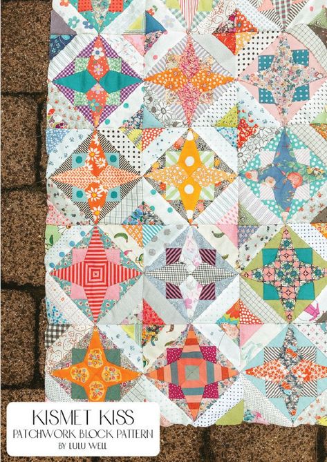 DIY quilt patterns Fusion Crochet, Hand Piecing, English Paper Piecing Quilts, Quilt Modernen, Scrap Quilt Patterns, Pdf Quilt Pattern, Patchwork Quilt Patterns, Scrappy Quilt, Colorful Quilts