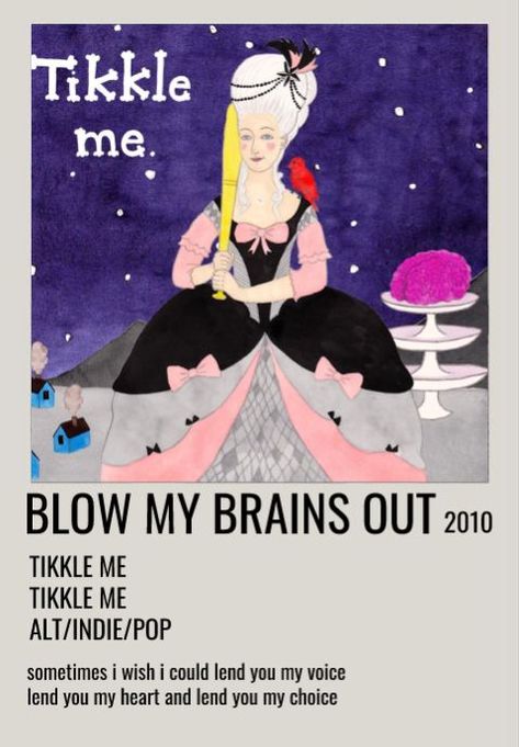 Blow My Brains Out Album Cover, Blow My Brains Out Lyrics, Blow My Brains, Homework Board, Alt Indie, Iconic Album Covers, Pop Posters, Pop Albums, Music Posters