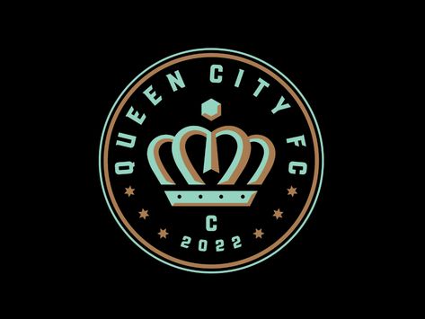 Football Logo Design, Fantasy Logo, Team Badge, Crown Logo, Unique Stamps, Queen City, Foose, Football Logo, Logo Images