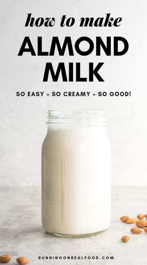 Nut Milk Recipe, Homemade Nut Milk, Make Almond Milk, Almond Milk Recipes, Homemade Almond Milk, Smoothie Detox, Vegan Milk, Dairy Free Milk, Nut Milk