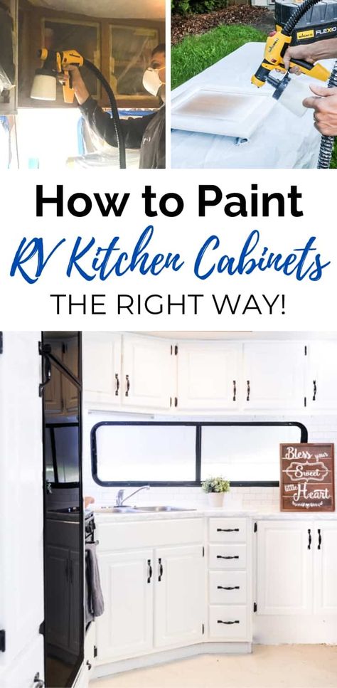 Paint Rv Cabinets, Paint Rv, Rv Cabinets, Outdated Kitchen, Rv Redo, Rv Interior Remodel, Camper Trailer Remodel, Diy Camper Remodel, Rv Kitchen