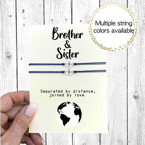 Brother And Sister Bracelets, Citation Souvenir, Engraved Necklace Mothers, Sister Bracelets, Brother Sister Gifts, Brother Birthday Gift, Birthday Gifts For Brother, Miss You Gifts, Compass Bracelet