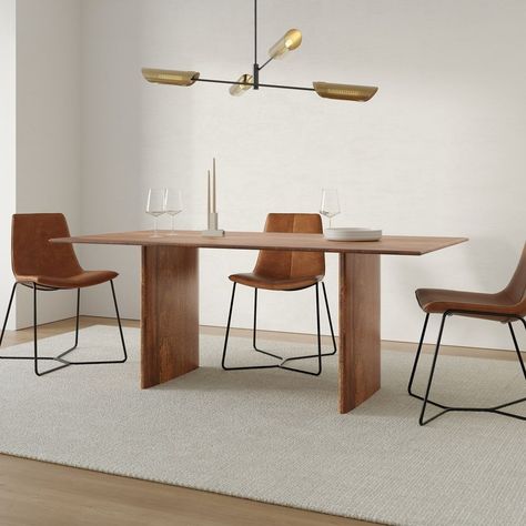 Anton Dining Table, West Elm Dining Table, Modern Contemporary Dining, Modern Tables, Wood Dining Bench, Oversized Furniture, Wood Bedside Table, Entertaining Space, Contemporary Dining Table