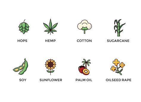 cash crops icon set collection Geography, Cash Crops, Cash Crop, Icon Set, Vector Art, Vector Free, Royalty, Royalty Free, Clip Art