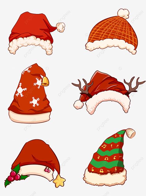 Christmas Cap, Christmas Hat Drawing, Santa Hats, Santa Claus Hat Drawing, Christmas Hat Illustration, Christmas Hats, Kawaii Santa Hat, Christmas Hat Png, Christmas Png Hat