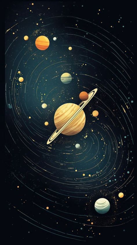 Beautiful solar system wallpaper astronomy universe planet.  | premium image by rawpixel.com / Minty Space Wallapers Aesthetics, Cute Wallpapers Space, Solar System Wallpaper Aesthetic, Theme Espace, Wallpaper Solar System, Phone Wallpaper Space, Iphone Wallpaper Galaxy, Wallpaper Astronomy, Astronomy Wallpaper