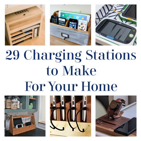 29 Charging Stations to Make For Your Home Kitchen Charger Station Ideas, Family Charging Station Ideas Diy, Multiple Device Charging Station, Diy Device Charging Station, Cell Phone Charging Station Diy, Hidden Charging Station Ideas, Family Charging Station Ideas, Family Charging Station, Charging Station Cabinet