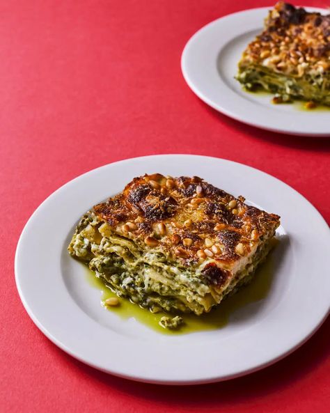 Lasagne Pesto, Wild Garlic Pesto, Homemade Pesto Recipe, Garlic Pesto, Vegetarian Comfort Food, Seasonal Cooking, Delicious Magazine, Wild Garlic, Homemade Pesto