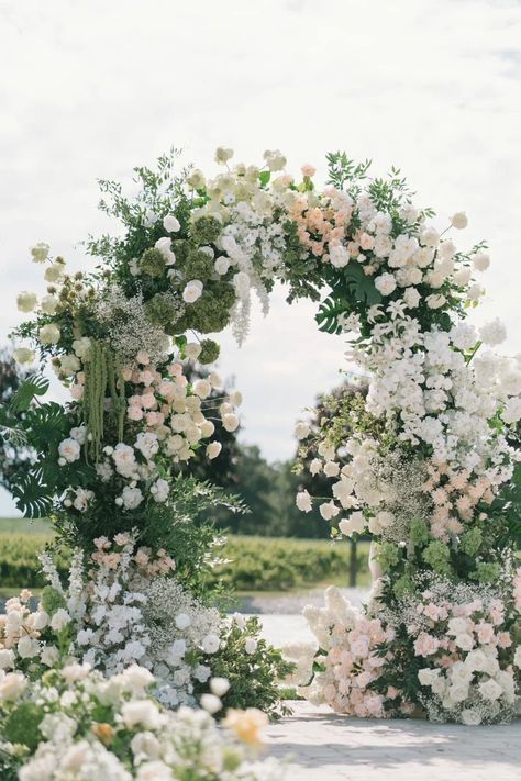 Yea Ceremony, Unique Chuppah, Wedding Flower Archway, Wedding Chuppah Flowers, Arbor Florals, Chuppah Flowers, Nikkah Ceremony, White Wedding Arch, Tall Floral Arrangements