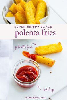 Polenta Fries Baked, Vegetarian Cabbage Soup, Polenta Chips, Crispy Polenta, Baked Polenta, Polenta Fries, Clean Eating Vegetarian Recipes, Clean Eating Vegetarian, Healthy Chips