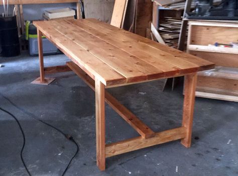 2x4 Table, Farm Table Plans, Dining Table Plans, Diy Farm Table, Build A Farmhouse Table, Farmhouse Table Plans, Diy Dining Room Table, Diy Beginner, Diy Dining Room