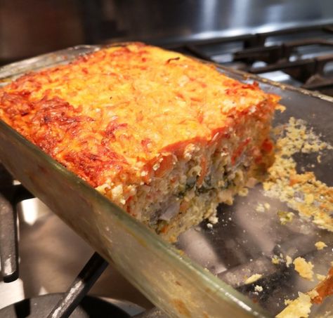 Layered Vegetable Loaf – Sugar Free Kitchen Layered Veggie Bake, Vegetable Loaf Recipe, Vegetable Loaf, Oven Baked Vegetables, Vegetarian Meatloaf, Eat To Live Recipes, Nut Loaf, Baked Veggies, I Have Changed