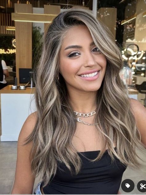 Deep Chocolate Brown Hair Color, Hair Colors For Olive Skin, Olive Skin Blonde Hair, Dark Brown Hair With Blonde, Dark Brown Hair With Blonde Highlights, Brown Hair With Blonde, Fall Blonde Hair Color, Hair With Blonde Highlights, Fall Blonde Hair