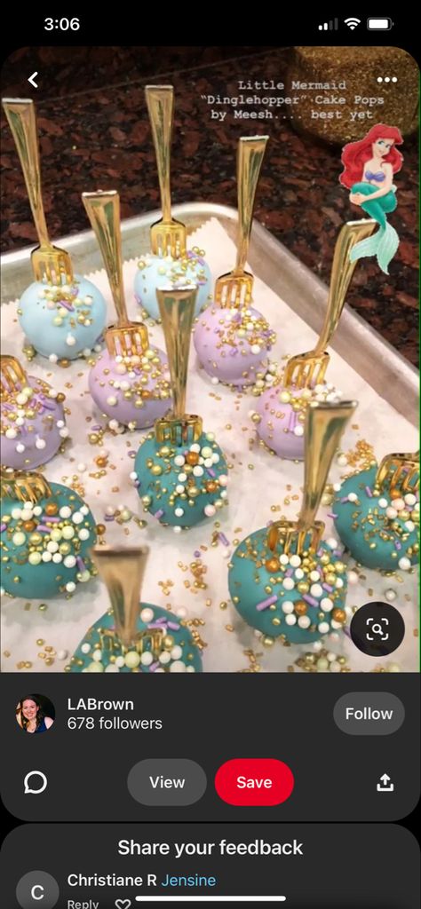 Ariel Birthday Party Treats, Mermaid Birthday Cake Pops, Mermaid Cake Balls, Mermaid Dessert Table Ideas, Mermaid Themed Treats, Mermaid Donuts Ideas, Mermaid Themed Desserts, Mermaid Deserts, Mermaid Chocolate Covered Strawberries