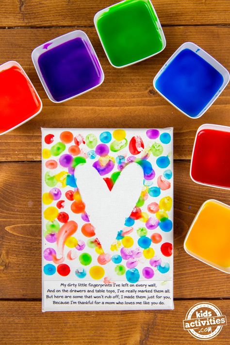 15 Mother's Day Crafts for Kids ~ Nifty Thrifty DIYer Finger Paint Activities, Fingerprint Art Kids, Paint Activities, Homemade Finger Paint, Homemade Kids Gifts, Easy Mother's Day Crafts, Diy Mother's Day Crafts, Mother's Day Projects, Diy Mother's Day