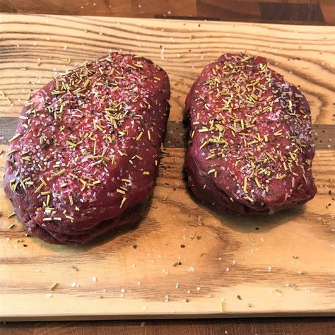 How To Cook Moose Steak, Moose Meat Marinade, Moose Steak Marinade, Moose Tenderloin Recipe, Moose Backstrap Recipes, Moose Marinade, Moose Recipes Meat, Moose Steak Recipes, Blackstrap Recipes