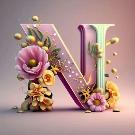 🥀 @nehafatima25751 Flower Name Wallpaper, N Alphabet Wallpaper, N Alphabet, Logo N, Alphabet Art Print, Letter Art Design, Good Morning Flowers Pictures, Wallpaper Flowers, Android Wallpaper Flowers