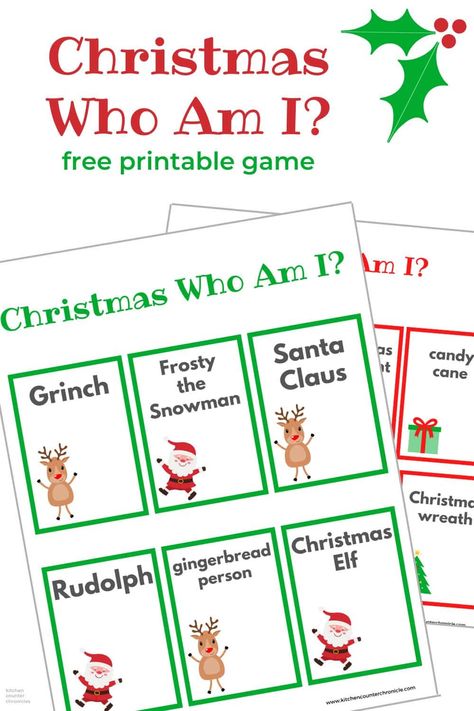 Who Am I Christmas Game Printable, Guess Who Christmas Game, Christmas Finish My Phrase Free Printable, Guess The Christmas Song Free Printable, Who Am I Christmas Game, Christmas Who Am I Game, Christmas Family Fued Free Printable, Christmas Taboo Printable Free, Christmas Games Printable Free